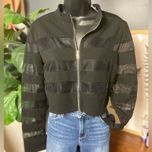 NEW Windsor Cropped Mesh Zip Jacket